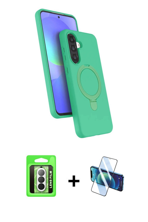 ieg™ Galaxy A17 5G Kılıf İz Işık Koleksiyonu - Siyah 3D Antistatik Seramik Nano Ekran Koruyucu + Güm