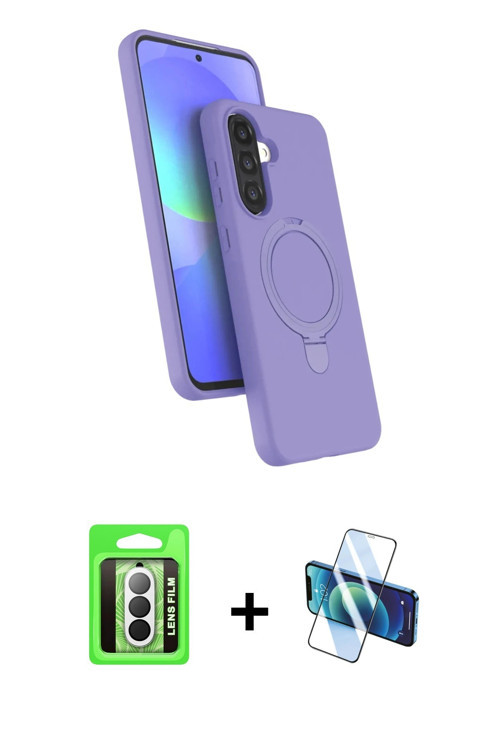 ieg™ Galaxy A17 5G Kılıf İz Işık Koleksiyonu - Siyah 3D Antistatik Seramik Nano Ekran Koruyucu + Güm