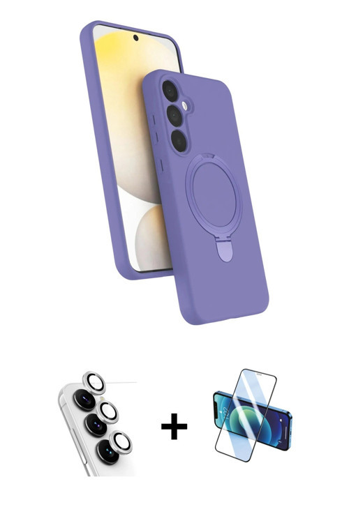 ieg™ Galaxy A25 5G Kılıf İz Işık Koleksiyonu - Siyah 3D Antistatik Seramik Nano Ekran Koruyucu + Güm