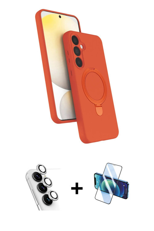ieg™ Galaxy A25 5G Kılıf İz Işık Koleksiyonu - Siyah 3D Antistatik Seramik Nano Ekran Koruyucu + Güm