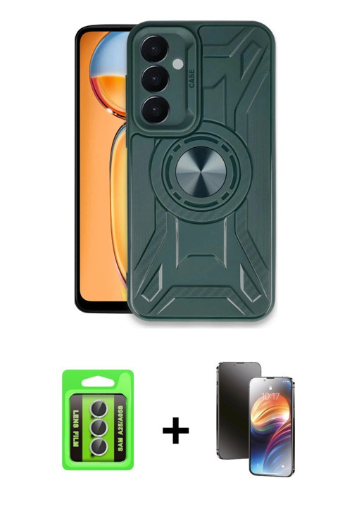 ieg™ Galaxy A25 5G Kılıf Nova Yansıma Prime - Siyah 3D Antistatik Mat Seramik Nano Ekran Koruyucu +