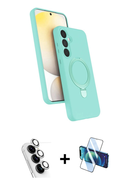 ieg™ Galaxy A25 5G Kılıf İz Işık Koleksiyonu - Siyah 3D Antistatik Seramik Nano Ekran Koruyucu + Güm