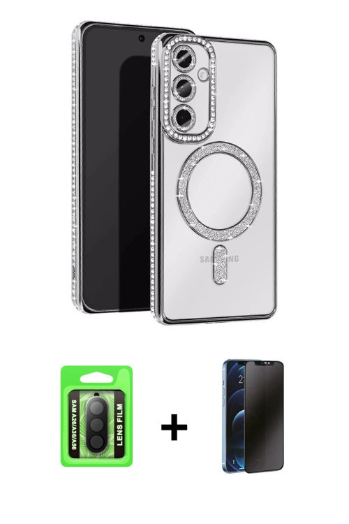 ieg™ Galaxy A26 Kılıf Zirve Doku Prime - Siyah 3D Antistatik Hayalet Cam Ekran Koruyucu + Siyah Raze