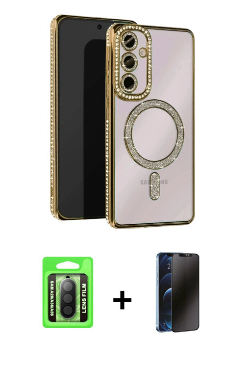 ieg™ Galaxy A26 Kılıf Zirve Doku Prime - Siyah 3D Antistatik Hayalet Cam Ekran Koruyucu + Siyah Raze