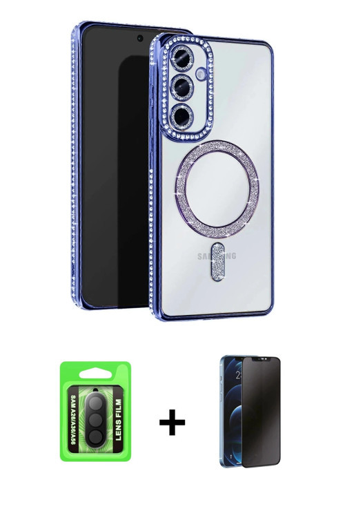 ieg™ Galaxy A26 Kılıf Zirve Doku Prime - Siyah 3D Antistatik Hayalet Cam Ekran Koruyucu + Siyah Raze