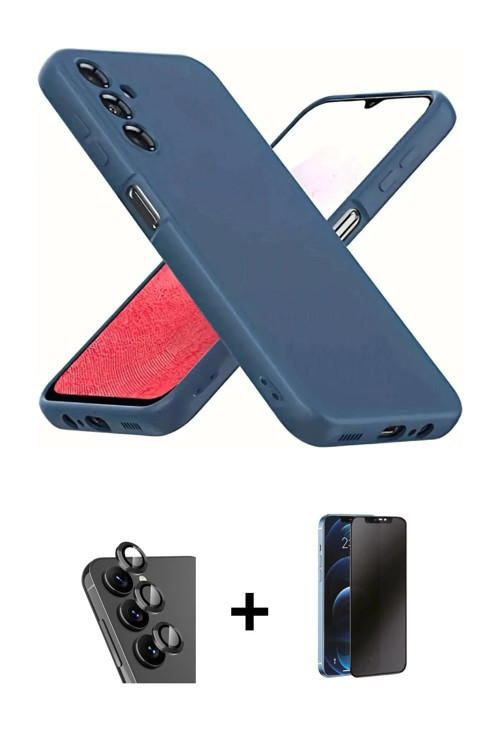 ieg™ Galaxy A34 5G Kılıf Kozmos Yansıma Özel Seri - Siyah 3D Antistatik Hayalet Cam Ekran Koruyucu +