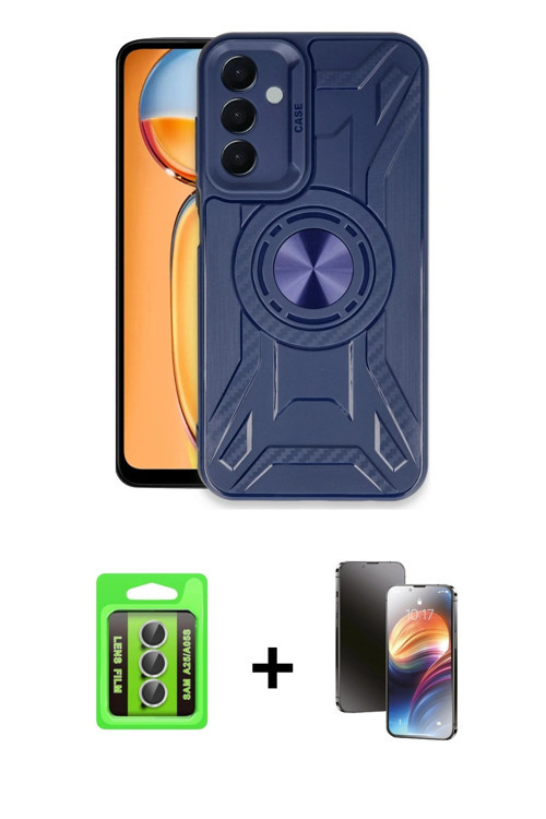 ieg™ Galaxy A25 5G Kılıf Nova Yansıma Prime - Siyah 3D Antistatik Mat Seramik Nano Ekran Koruyucu +