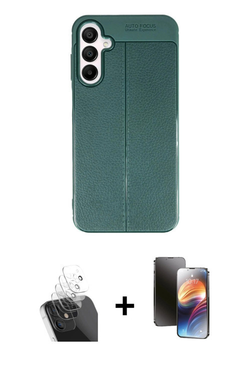 ieg™ Galaxy A35 5G Kılıf Doruk Klasik Özel Seri - Siyah 3D Antistatik Mat Seramik Nano Ekran Koruyuc