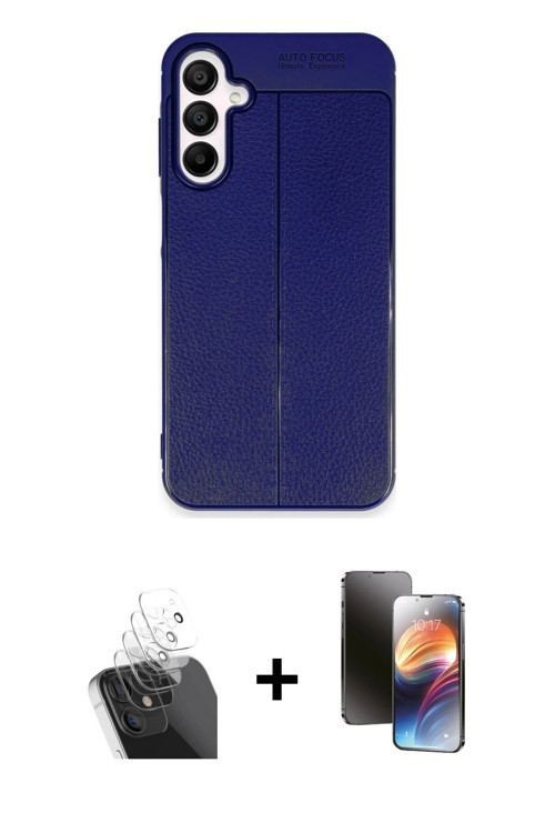 ieg™ Galaxy A35 5G Kılıf Doruk Klasik Özel Seri - Siyah 3D Antistatik Mat Seramik Nano Ekran Koruyuc
