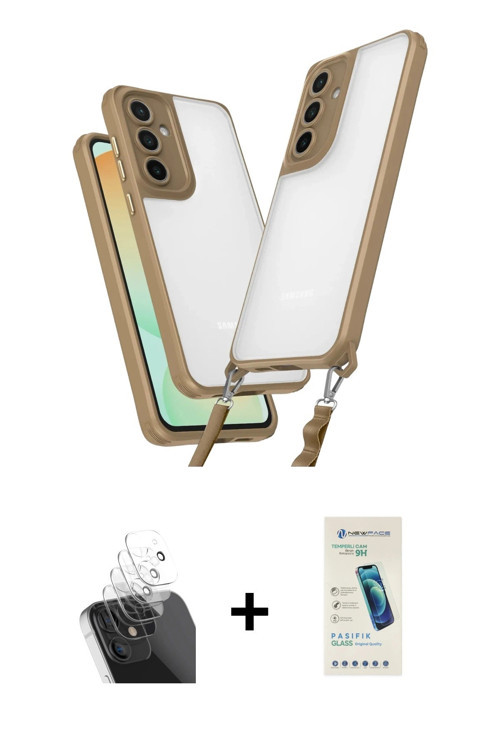 ieg™ Galaxy A35 5G Kılıf Ufuk Klasik - Şeffaf Pasifik Cam Ekran Koruyucu + Şeffaf Kamera Lens Koruma