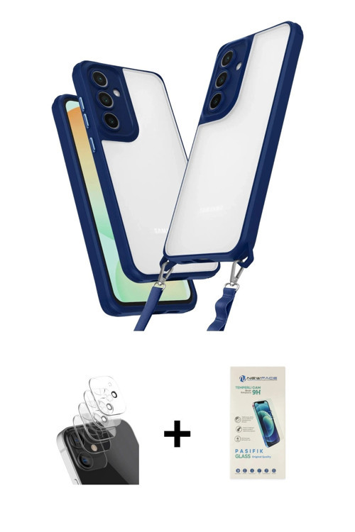 ieg™ Galaxy A35 5G Kılıf Ufuk Klasik - Şeffaf Pasifik Cam Ekran Koruyucu + Şeffaf Kamera Lens Koruma