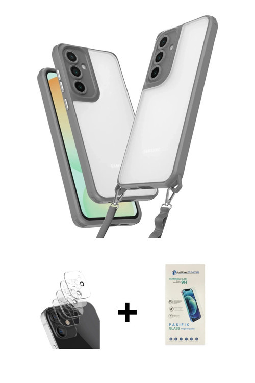 ieg™ Galaxy A35 5G Kılıf Ufuk Klasik - Şeffaf Pasifik Cam Ekran Koruyucu + Şeffaf Kamera Lens Koruma