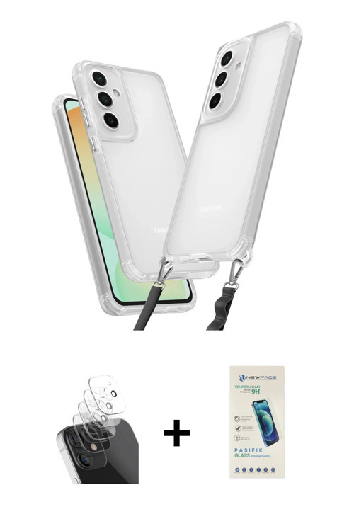 ieg™ Galaxy A35 5G Kılıf Ufuk Klasik - Şeffaf Pasifik Cam Ekran Koruyucu + Şeffaf Kamera Lens Koruma