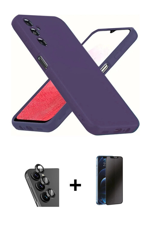 ieg™ Galaxy A34 5G Kılıf Kozmos Yansıma Özel Seri - Siyah 3D Antistatik Hayalet Cam Ekran Koruyucu +
