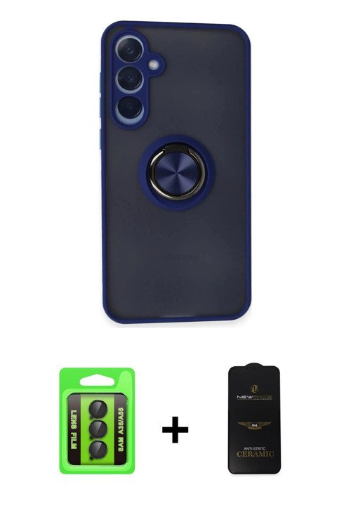 ieg™ Galaxy A35 5G Kılıf Yörünge Çizgi - Siyah 6D Antistatik Mat Seramik Hayalet Nano Ekran Koruyucu