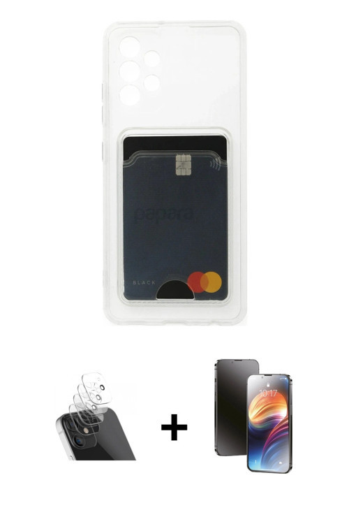 ieg™ Galaxy A73 5G Kılıf Doruk Klasik Koleksiyonu - Siyah 3D Antistatik Mat Seramik Nano Ekran Koruy