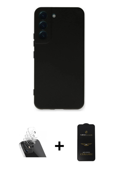 ieg™ Galaxy S23 Plus Kılıf Ahenk Serisi - Siyah 6D Antistatik Mat Seramik Hayalet Nano Ekran Koruyuc