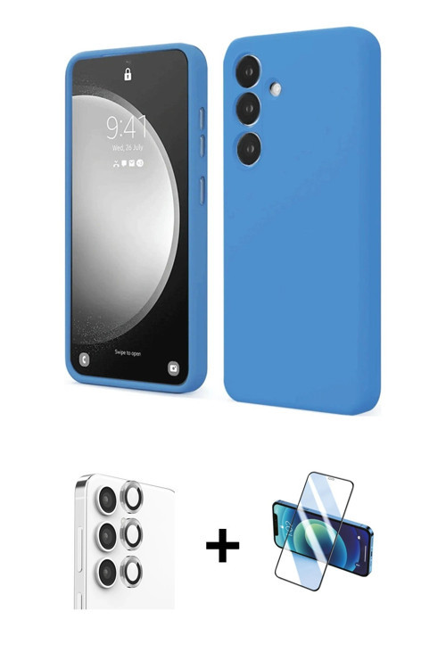 ieg™ Galaxy S24 FE Kılıf Kozmos Yansıma Özel Seri - Siyah 3D Antistatik Seramik Nano Ekran Koruyucu