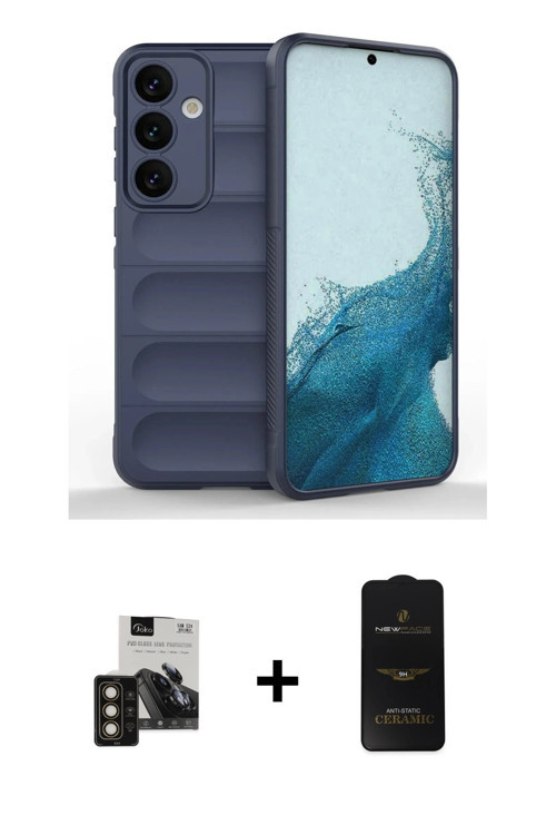 ieg™ Galaxy S24 Kılıf Atlas Koleksiyonu - Siyah 6D Antistatik Mat Seramik Hayalet Nano Ekran Koruyuc