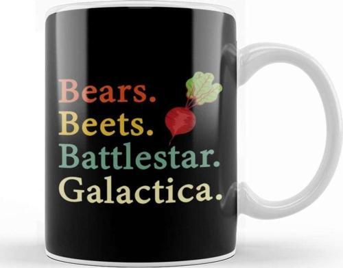 Bears Beets Battlestar Galactica The Office Jim Halpert Kupa Bardak Porselen