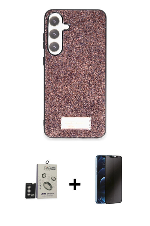 ieg™ Galaxy S24 Kılıf Vadi Klasik Serisi - Siyah 3D Antistatik Hayalet Cam Ekran Koruyucu + Derin Mo