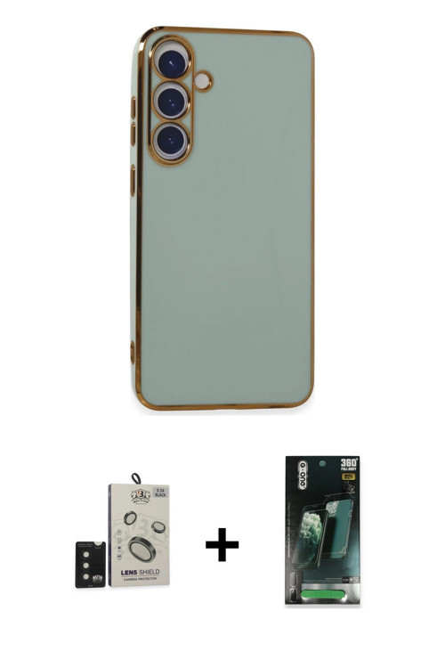 ieg™ Galaxy S24 Kılıf Yankı Serisi - Şeffaf 360 Full Body Arka Koruyucu + Siyah Bilvis Titan Kamera