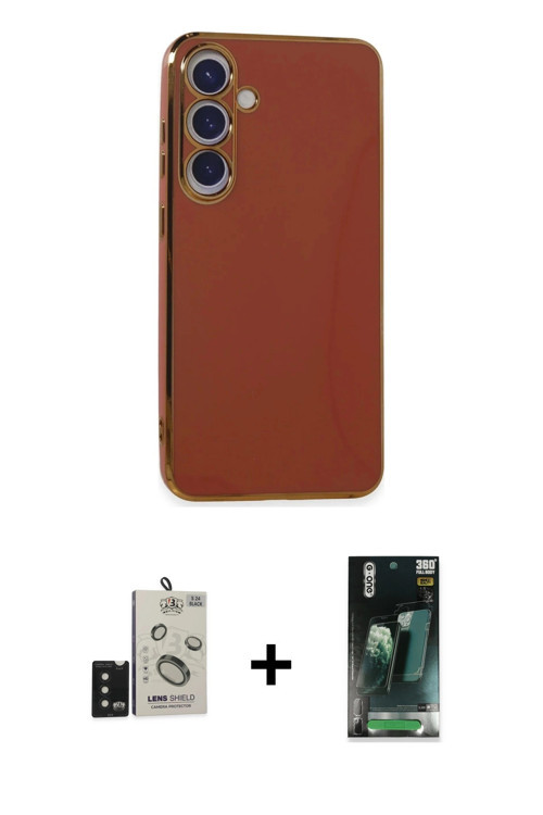 ieg™ Galaxy S24 Kılıf Yankı Serisi - Şeffaf 360 Full Body Arka Koruyucu + Siyah Bilvis Titan Kamera
