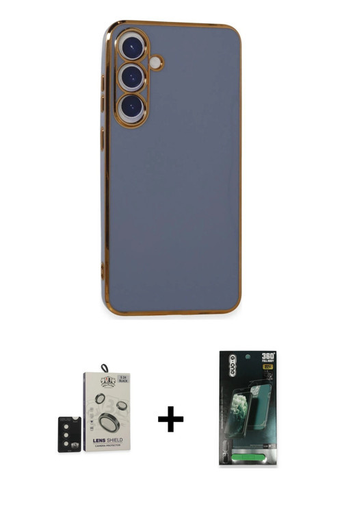 ieg™ Galaxy S24 Kılıf Yankı Serisi - Şeffaf 360 Full Body Arka Koruyucu + Siyah Bilvis Titan Kamera
