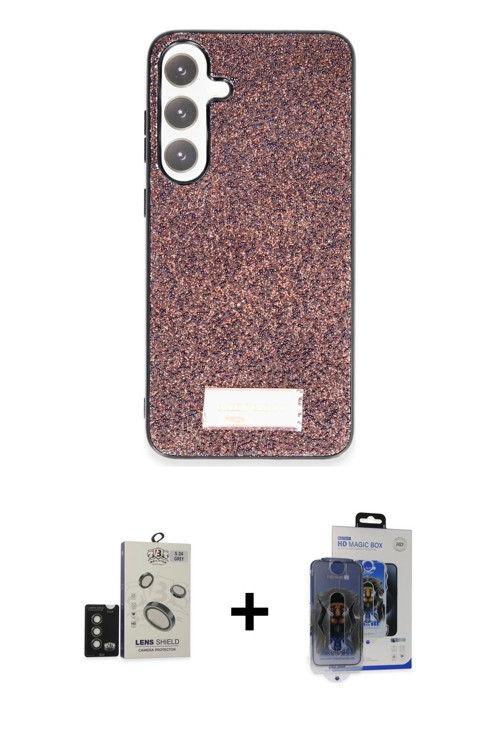 ieg™ Galaxy S24 Kılıf Vadi Klasik Serisi - Siyah Vanessa Magic Cam + Titanyum Gri Bilvis Titan Kamer