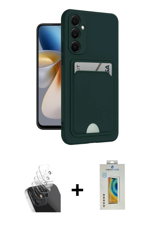 ieg™ Galaxy S24 Plus Kılıf Vadi Çizgi Prime - Siyah Polymer Nano Ekran Koruyucu + Şeffaf Kamera Lens