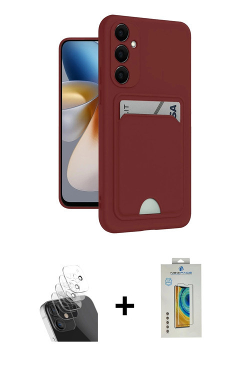 ieg™ Galaxy S24 Plus Kılıf Vadi Çizgi Prime - Siyah Polymer Nano Ekran Koruyucu + Şeffaf Kamera Lens
