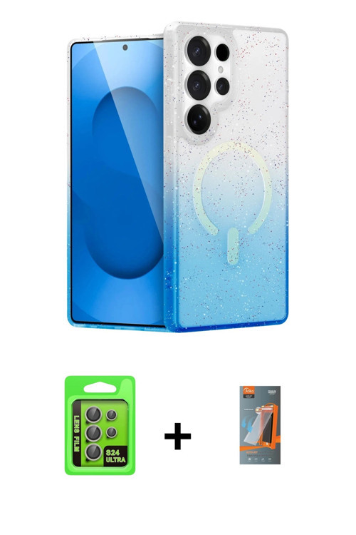 Galaxy S24 Ultra Kılıf Eksen Minimal Özel Seri - Siyah AutoKit 5in1 Fiber Hayalet Polymer Nano