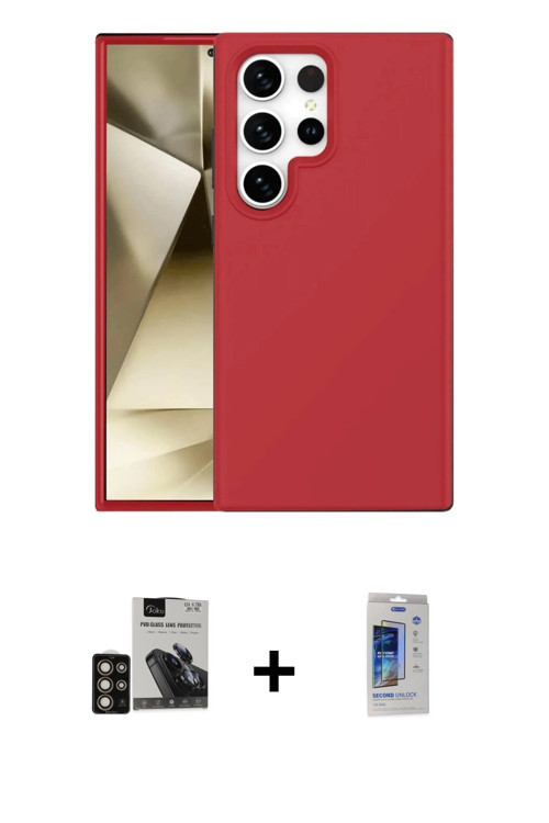 ieg™ Galaxy S24 Ultra Kılıf Kozmos Yansıma Özel Seri - Siyah Durable Full Glue Curved Cam + Gold PVD