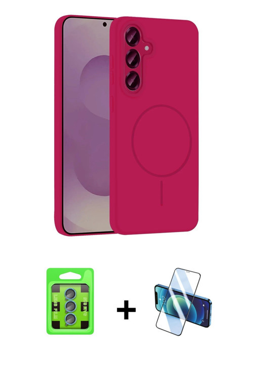 ieg™ Galaxy S25 Plus Kılıf Yankı Form Serisi - Siyah 3D Antistatik Seramik Nano Ekran Koruyucu + Mav
