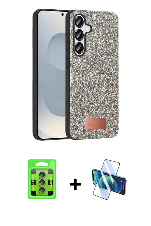 ieg™ Galaxy S25 Plus Kılıf Vadi Klasik Serisi - Siyah 3D Antistatik Seramik Nano Ekran Koruyucu + La