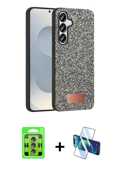 ieg™ Galaxy S25 Plus Kılıf Vadi Klasik Serisi - Siyah 3D Antistatik Seramik Nano Ekran Koruyucu + La