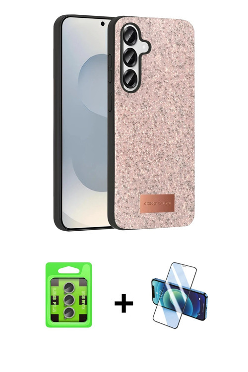 ieg™ Galaxy S25 Plus Kılıf Vadi Klasik Serisi - Siyah 3D Antistatik Seramik Nano Ekran Koruyucu + La