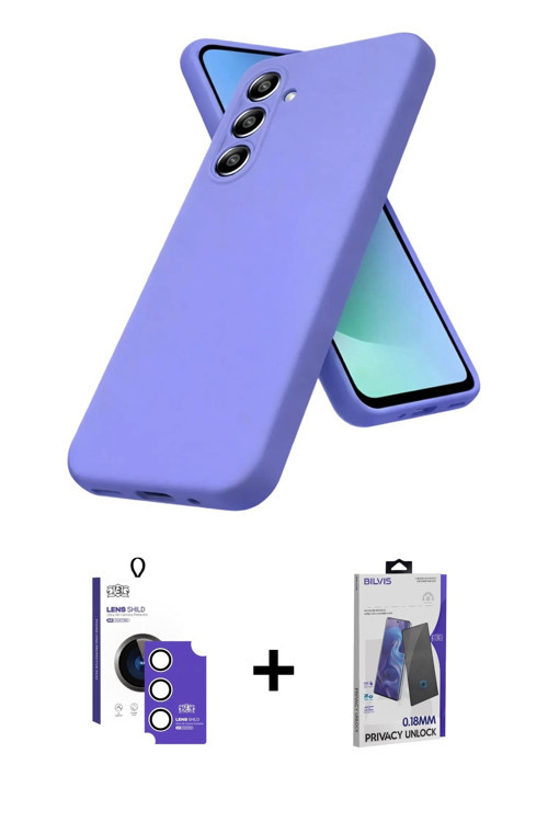 ieg™ Galaxy S26 Kılıf Kozmos Yansıma Özel Seri - Siyah Bilvis Hayalet Cam Ekran Koruyucu + Gümüş Bil