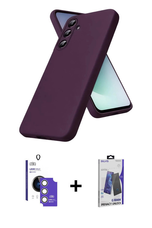 ieg™ Galaxy S26 Kılıf Kozmos Yansıma Özel Seri - Siyah Bilvis Hayalet Cam Ekran Koruyucu + Gümüş Bil