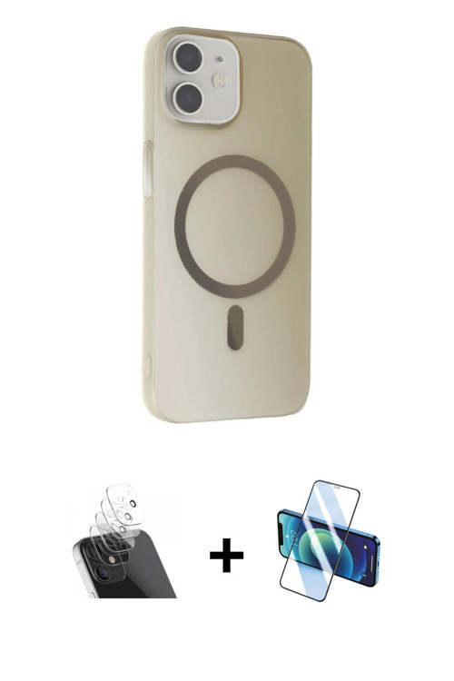 ieg™ iPhone 11 Kılıf Çekirdek Modern Prime - Siyah 3D Antistatik Seramik Nano Ekran Koruyucu + Şeffa