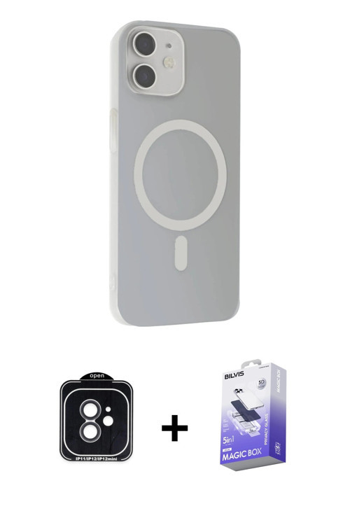 iPhone 11 Kılıf Çekirdek Modern Prime - Siyah Bilvis 5in1 5D Magic Hayalet Cam Ekran Koruyucu +