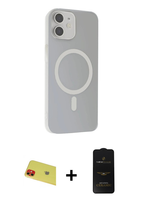 ieg™ iPhone 11 Kılıf Çekirdek Modern Prime - Siyah 6D Antistatik Mat Seramik Hayalet Nano Ekran Koru