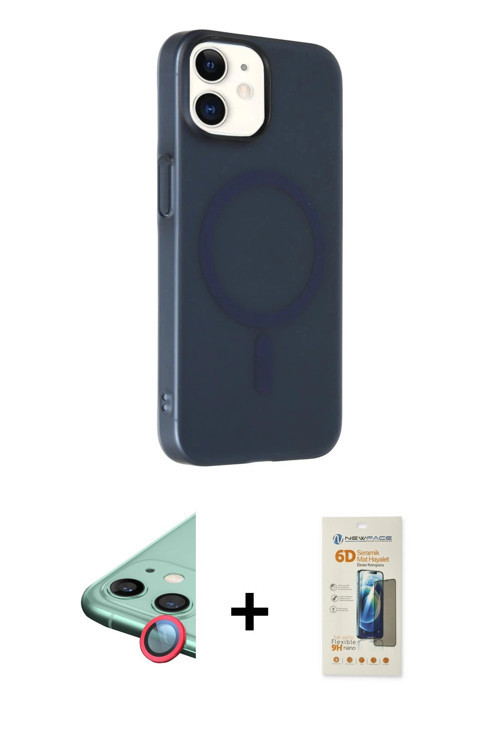 ieg™ iPhone 11 Kılıf Çekirdek Modern Prime - Siyah 6D Mat Seramik Hayalet Nano Ekran Koruyucu + Kırm