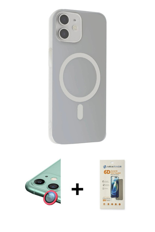 ieg™ iPhone 11 Kılıf Çekirdek Modern Prime - Siyah 6D Mat Seramik Hayalet Nano Ekran Koruyucu + Kırm