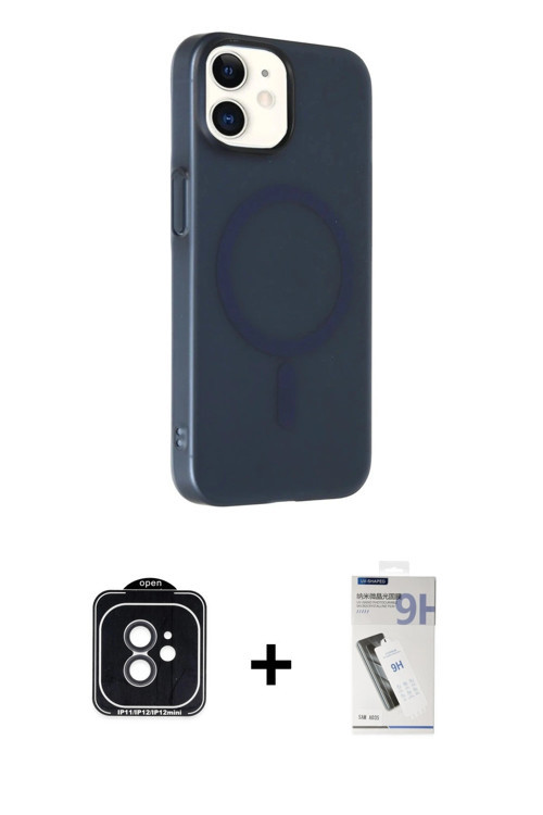ieg™ iPhone 11 Kılıf Çekirdek Modern Prime - Şeffaf Uv Polymer Nano Ekran Koruyucu + Siyah PVD Metal