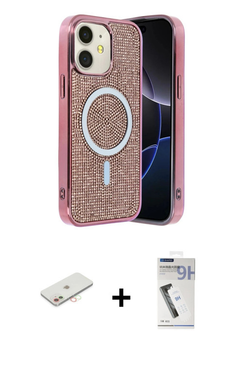 ieg™ iPhone 11 Kılıf Eksen Çizgi - Şeffaf Uv Polymer Nano Ekran Koruyucu + Yeşil Renkli Kamera Lens