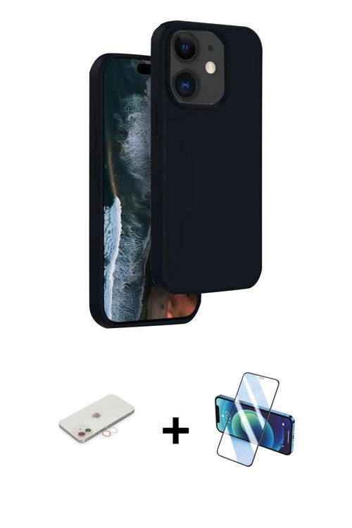 ieg™ iPhone 11 Kılıf Kıvılcım Çizgi Serisi - Siyah 3D Antistatik Cam Ekran Koruyucu + Yeşil Renkli K