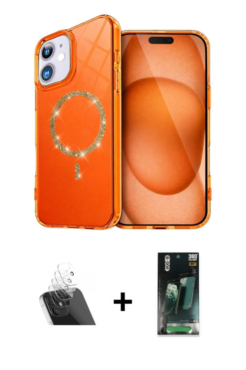 ieg™ iPhone 11 Kılıf Kıvılcım Form Prime - Siyah 360 Mat Full Body Arka Koruyucu + Şeffaf Kamera Len