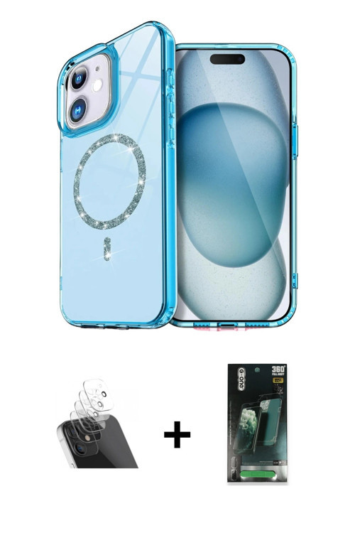 ieg™ iPhone 11 Kılıf Kıvılcım Form Prime - Siyah 360 Mat Full Body Arka Koruyucu + Şeffaf Kamera Len