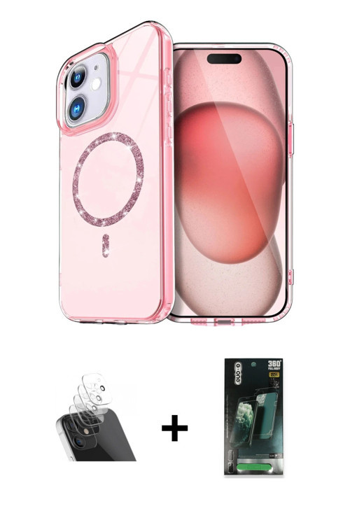 ieg™ iPhone 11 Kılıf Kıvılcım Form Prime - Siyah 360 Mat Full Body Arka Koruyucu + Şeffaf Kamera Len